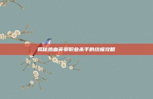 揭秘热血英豪职业杀手的终极攻略
