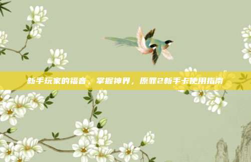 新手玩家的福音,掌握神界,原罪2新手卡使用指南