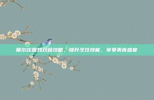摩尔庄园炒双菇攻略,提升烹饪技能,享受美食盛宴