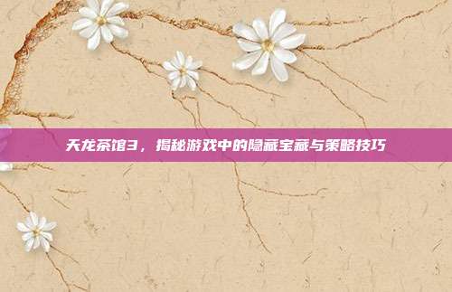 天龙茶馆3,揭秘游戏中的隐藏宝藏与策略技巧