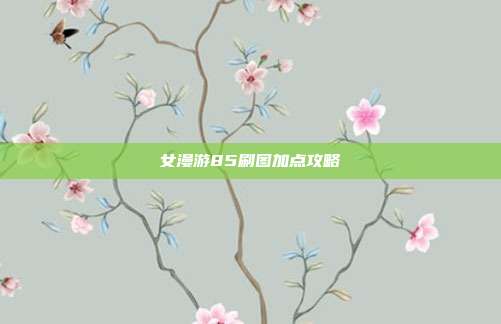 女漫游85刷图加点攻略