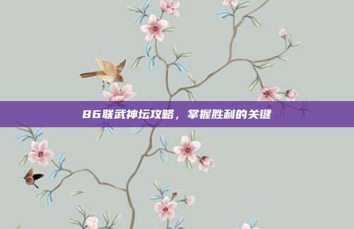 86联武神坛攻略,掌握胜利的关键