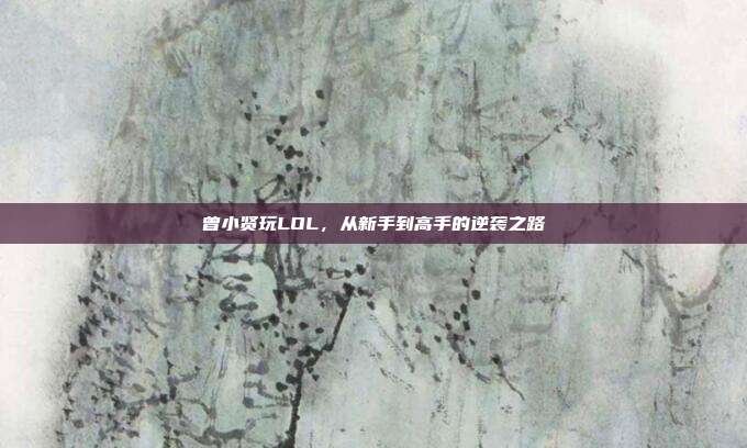 曾小贤玩LOL，从新手到高手的逆袭之路