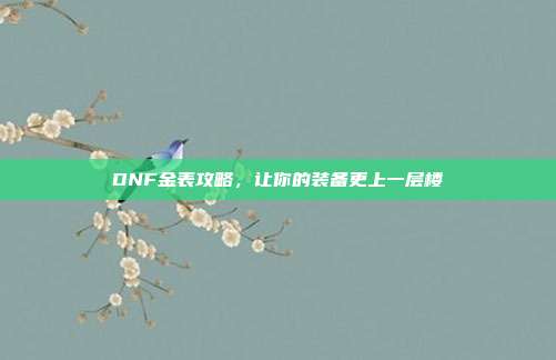 DNF金表攻略，让你的装备更上一层楼