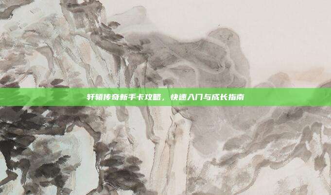 轩辕传奇新手卡攻略,快速入门与成长指南