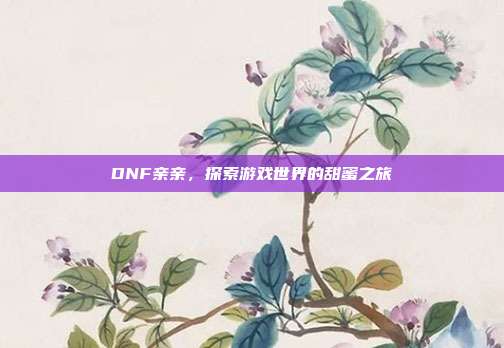 DNF亲亲,探索游戏世界的甜蜜之旅