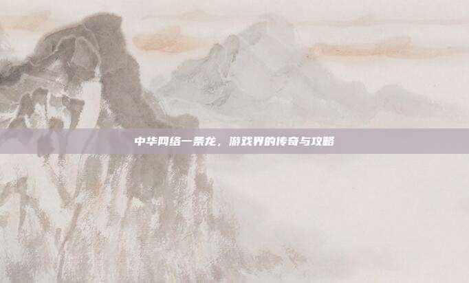 中华网络一条龙,游戏界的传奇与攻略