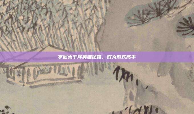 掌握太平洋英雄秘籍,成为游戏高手