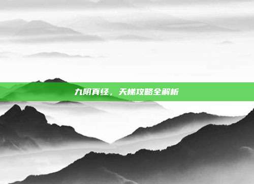 九阴真经,天梯攻略全解析