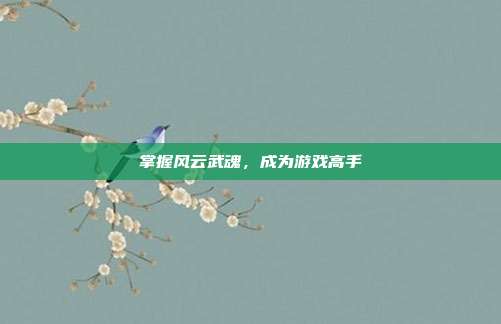 掌握风云武魂,成为游戏高手