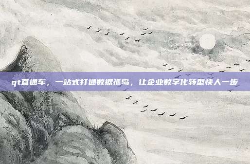 qt直通车，一站式打通数据孤岛，让企业数字化转型快人一步