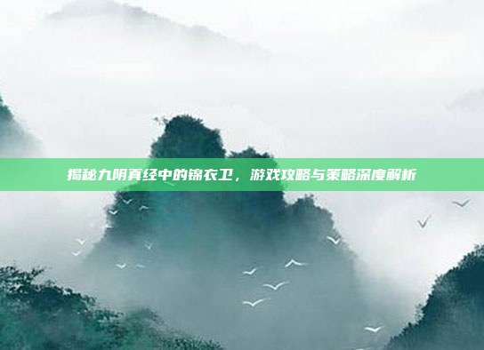 揭秘九阴真经中的锦衣卫,游戏攻略与策略深度解析