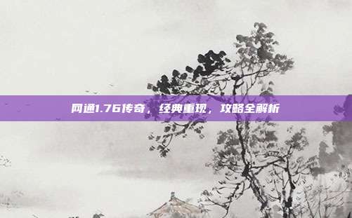 网通1.76传奇,经典重现,攻略全解析