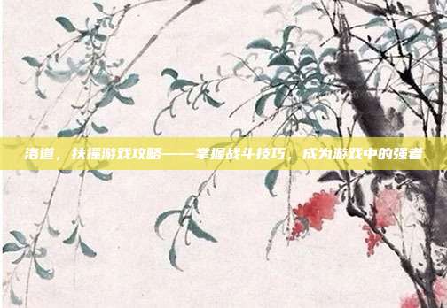 洛道,扶摇游戏攻略——掌握战斗技巧,成为游戏中的强者