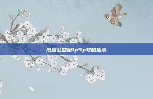 烈焰公益服1p9p攻略指南