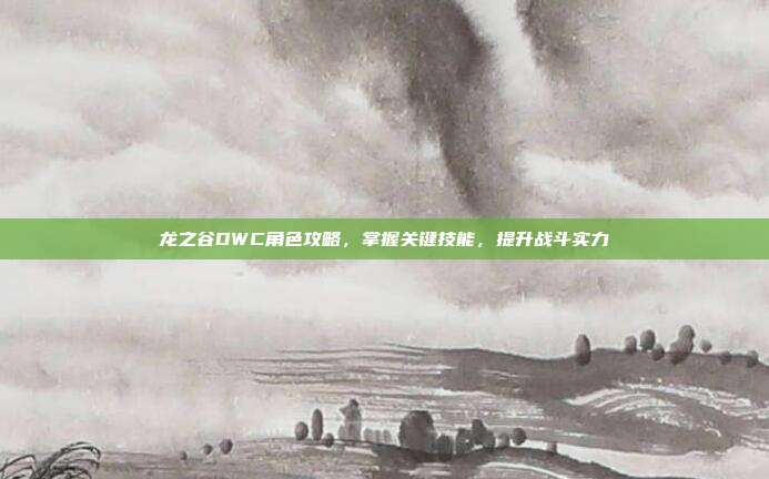 龙之谷DWC角色攻略，掌握关键技能，提升战斗实力