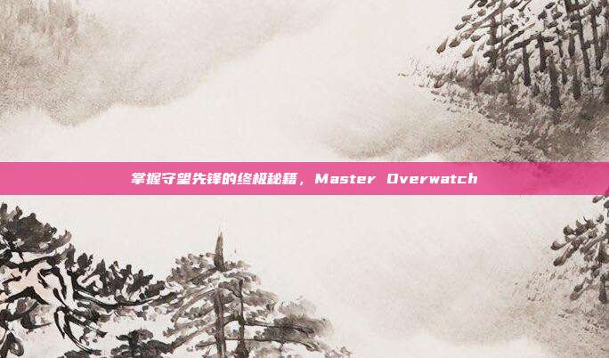 掌握守望先锋的终极秘籍，Master Overwatch