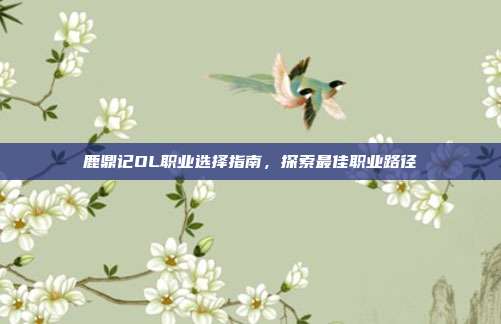 鹿鼎记OL职业选择指南,探索最佳职业路径