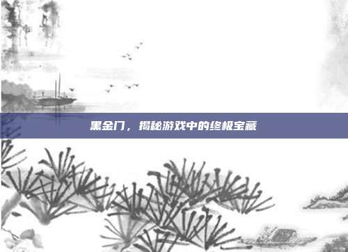 黑金门,揭秘游戏中的终极宝藏