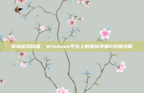 掌握游戏秘籍,Windows平台上的星际争霸2终极攻略