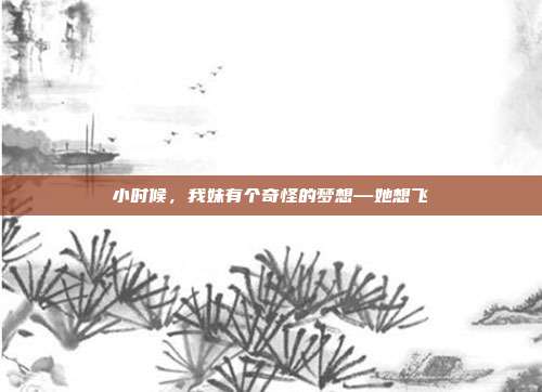小时候，我妹有个奇怪的梦想—她想飞
