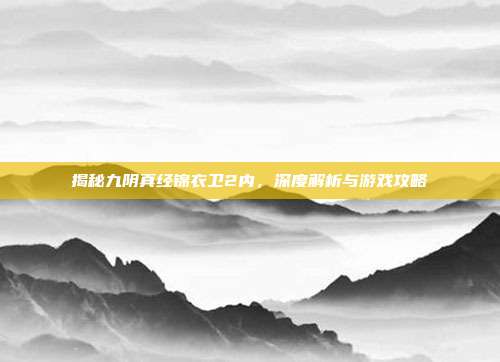 揭秘九阴真经锦衣卫2内,深度解析与游戏攻略