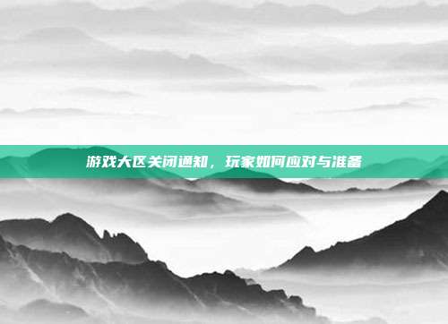 游戏大区关闭通知,玩家如何应对与准备