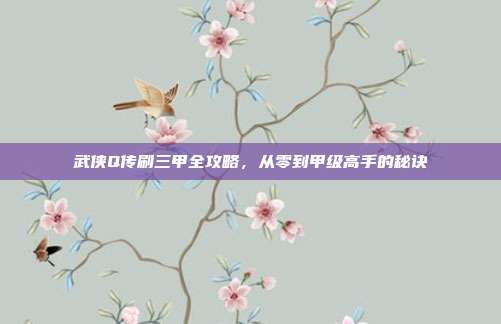 武侠Q传刷三甲全攻略，从零到甲级高手的秘诀