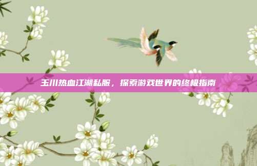 玉川热血江湖私服,探索游戏世界的终极指南