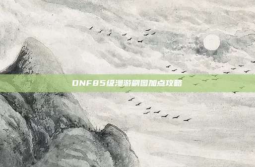 DNF85级漫游刷图加点攻略