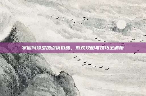 掌握阿修罗加点模拟器,游戏攻略与技巧全解析