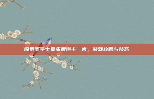 探索圣斗士星矢黄道十二宫，游戏攻略与技巧