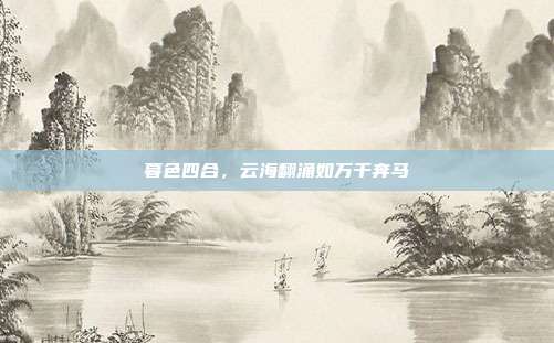 暮色四合，云海翻涌如万千奔马