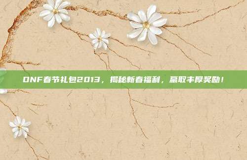 DNF春节礼包2013,揭秘新春福利,赢取丰厚奖励!