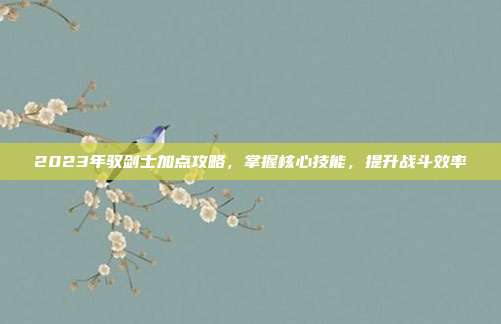 2023年驭剑士加点攻略，掌握核心技能，提升战斗效率