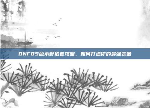 DNF85版本野猪套攻略，如何打造你的最强装备
