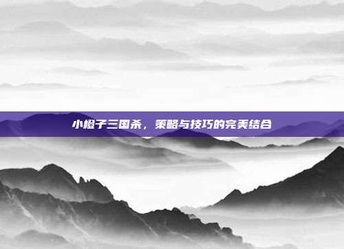 小橙子三国杀，策略与技巧的完美结合