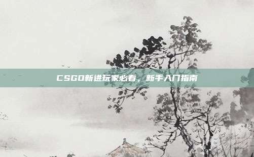 CSGO新进玩家必看，新手入门指南