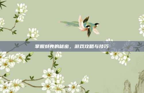 掌握蚌壳的秘密，游戏攻略与技巧