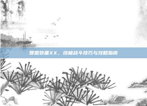 罪恶装备XX，终极战斗技巧与攻略指南