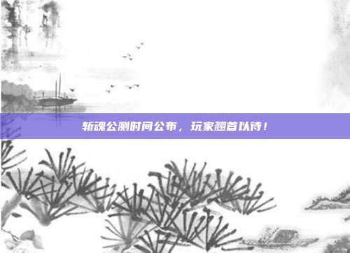 斩魂公测时间公布，玩家翘首以待！