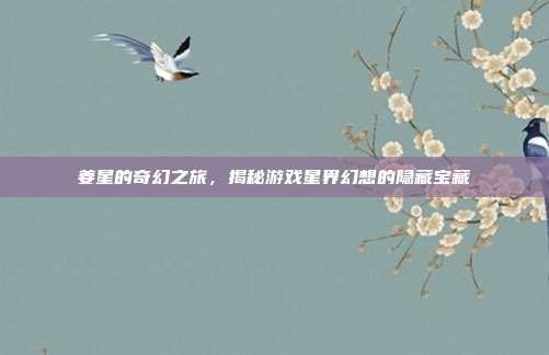 姜星的奇幻之旅，揭秘游戏星界幻想的隐藏宝藏
