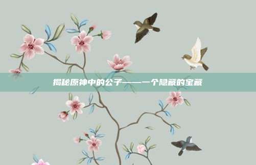 揭秘原神中的公子——一个隐藏的宝藏