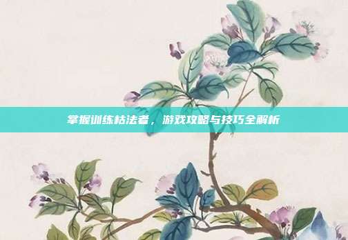 掌握训练枯法者,游戏攻略与技巧全解析
