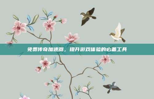 免费传奇加速器,提升游戏体验的必备工具