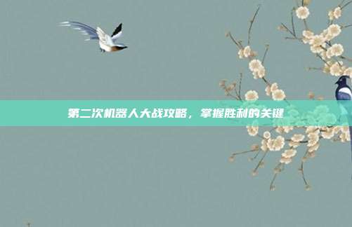 第二次机器人大战攻略,掌握胜利的关键