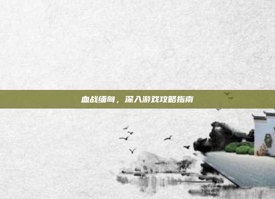 血战缅甸，深入游戏攻略指南