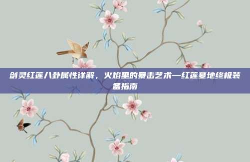 剑灵红莲八卦属性详解，火焰里的暴击艺术—红莲墓地终极装备指南
