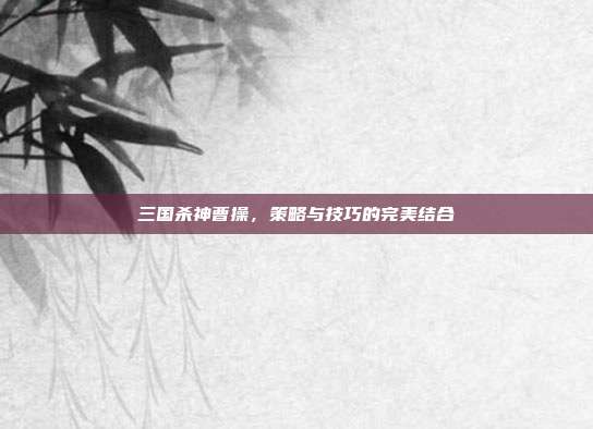 三国杀神曹操，策略与技巧的完美结合