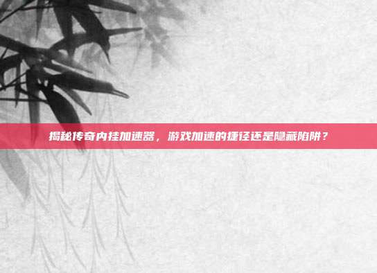揭秘传奇内挂加速器,游戏加速的捷径还是隐藏陷阱?